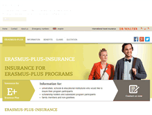 Tablet Screenshot of erasmus-plus-insurance.com